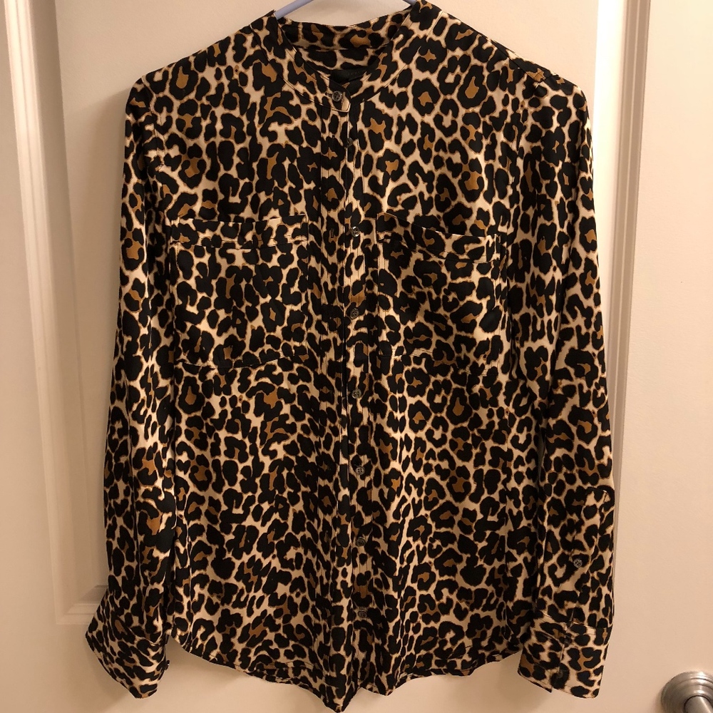Jcrew Leopard Blouse